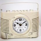 Cream Vintage Radio Mantel Clock