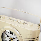 Cream Vintage Radio Mantel Clock