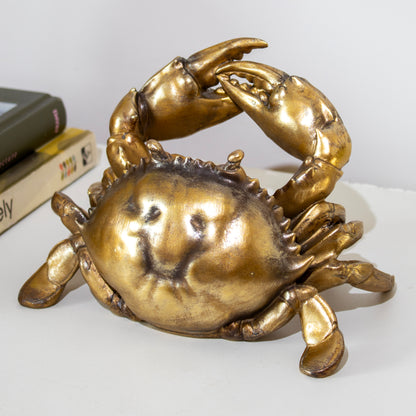 Gold Drunken Crab Wine Bottle Holder