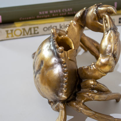 Gold Drunken Crab Wine Bottle Holder