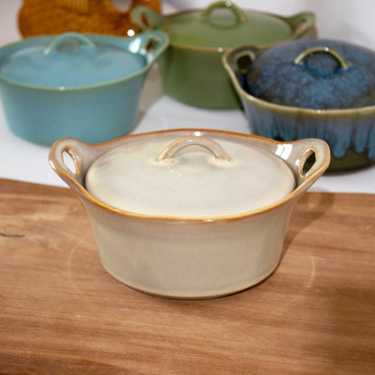 Set Of 4 Reactive Glaze Mini Casserole Dishes