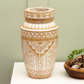Albasia Wood Aztec Tapered Vase