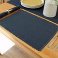 Set Of 2 Navy Ribbed Cotton Placemats