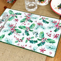 Set Of Christmas Holly Placemats