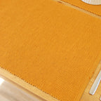 Orange Ribbed Cotton Placemats Set Of 4