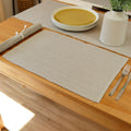 Set Of 2 Grey Ribbed Cotton Placemats