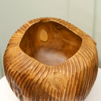 Striped Teak Wood Vase