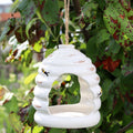 Ceramic White Beehive Bird House