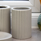 Ribbed Ceramic Set Of 4 Bathroom Accessories