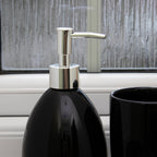 Glossy Ceramic Set Of 3 Bathroom Accessories