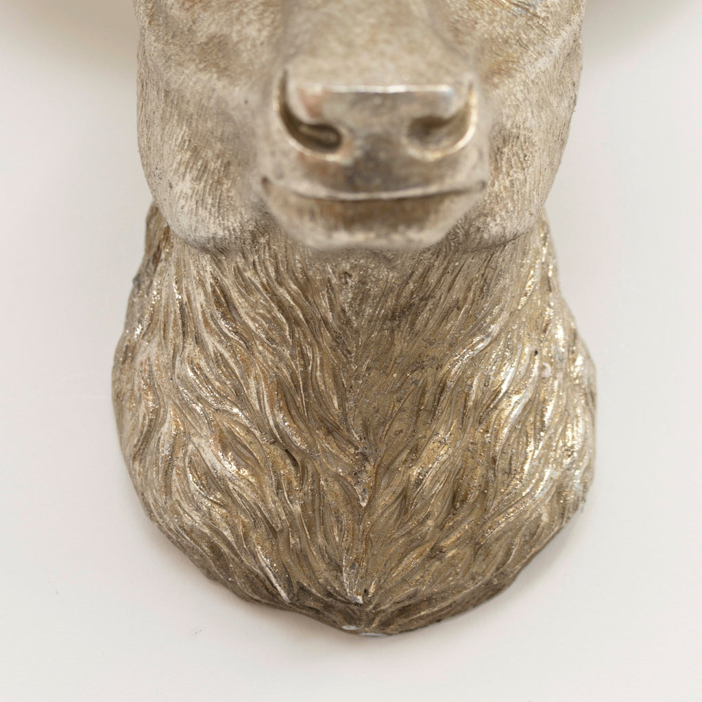 Silver Stag Head Wall Decor