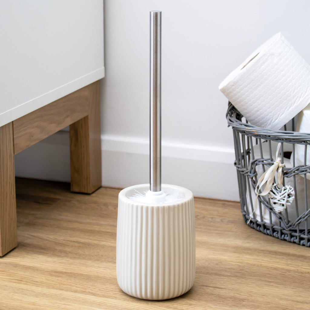 Stoneware Ribbed Toilet Brush