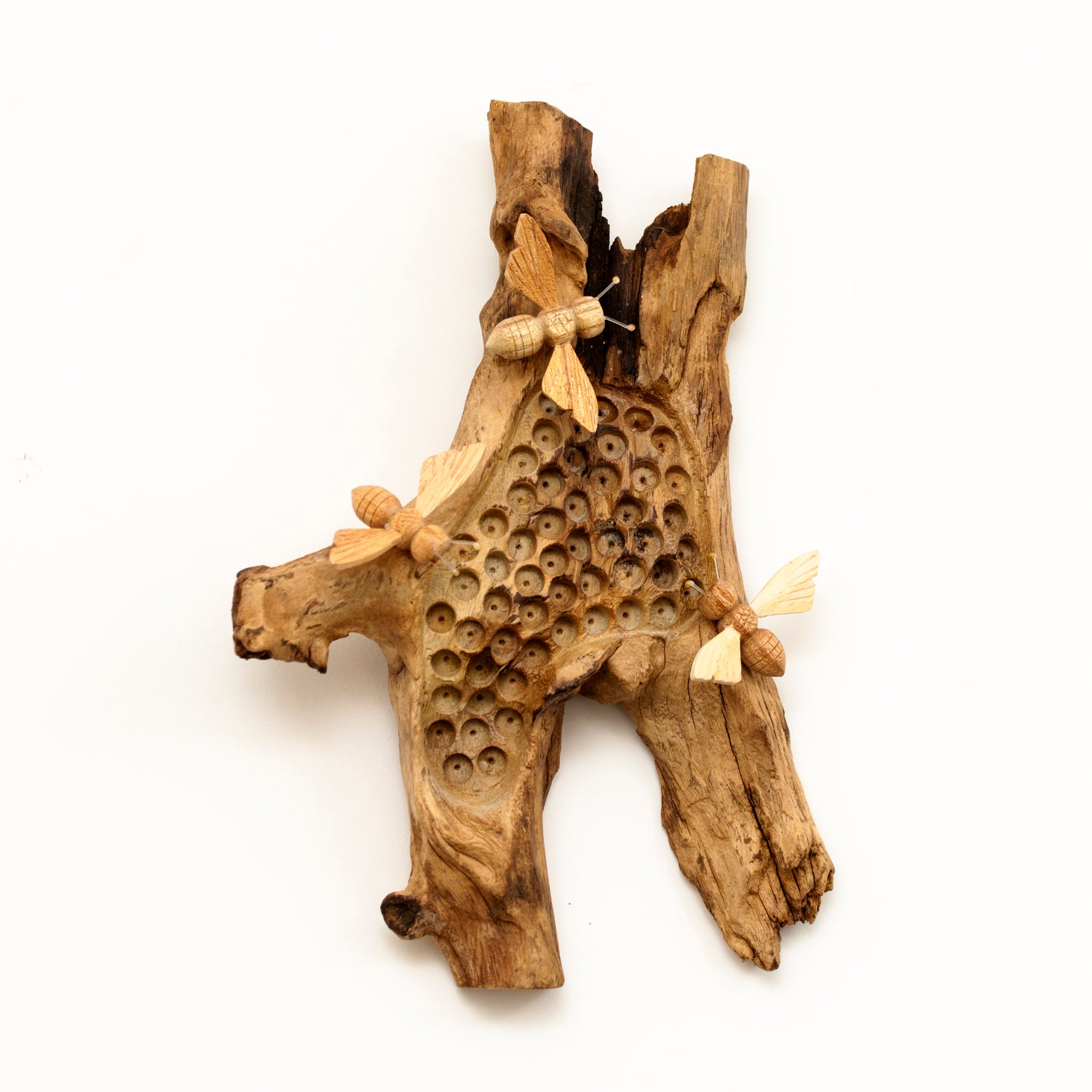 Teak Root Wall Hanging Beehive Sculpture
