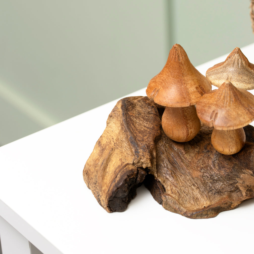 Teak Root 3 Magic Bali Mushrooms Ornament