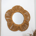 Paper Rope Flower Wall Mirror