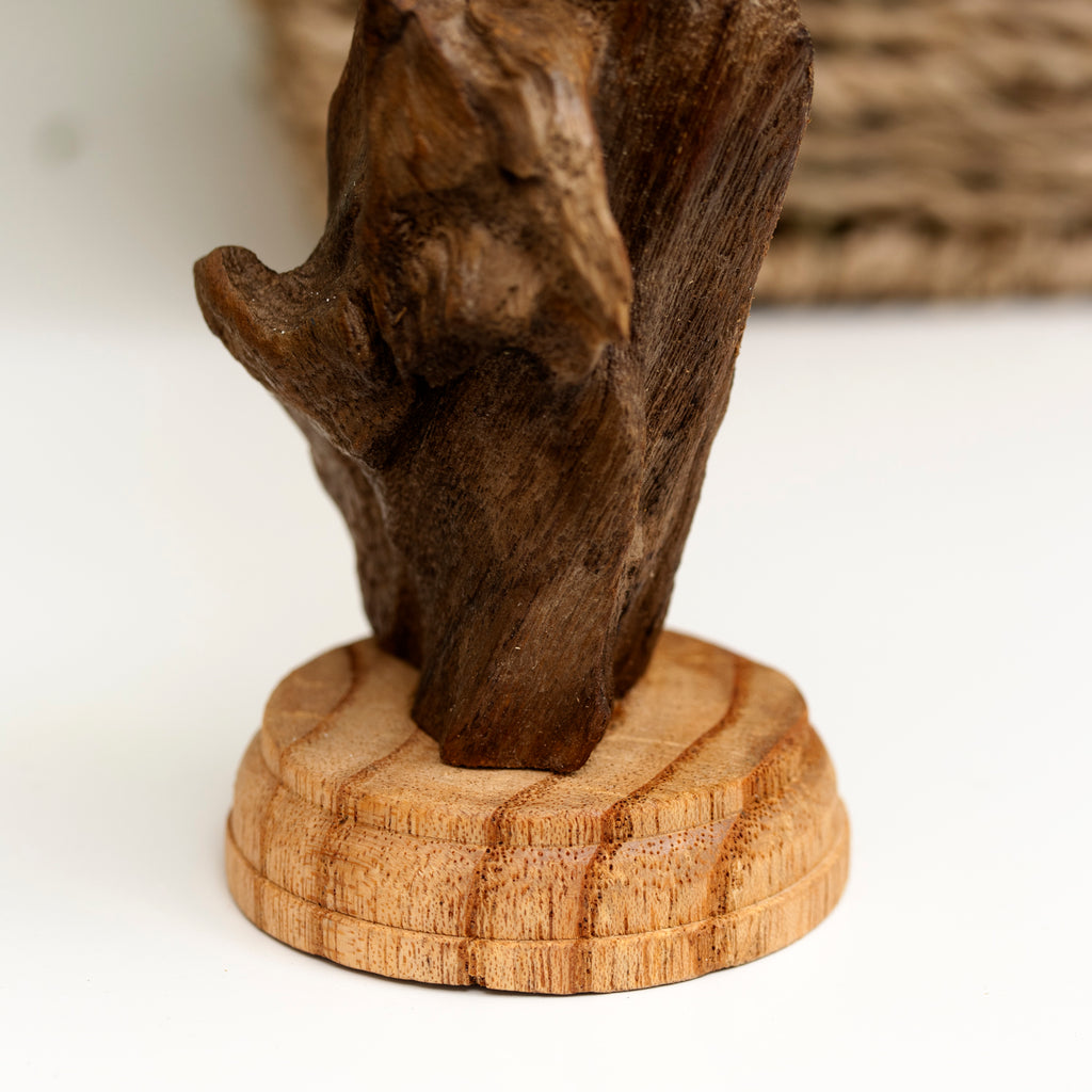 Emperor Dragonfly On Teak Root Base Ornament