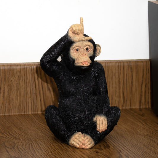 Black Loser Monkey Ornament