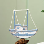 Shipwrecked Sail Boat On Teak Root Rocks Ornament