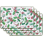 Set Of Christmas Holly Placemats