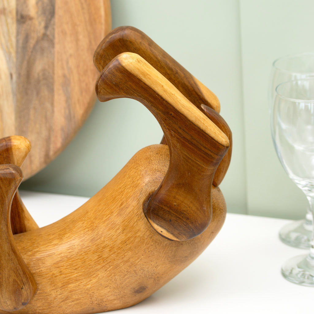 Rustic Drunken Dog Wine Bottle Holder