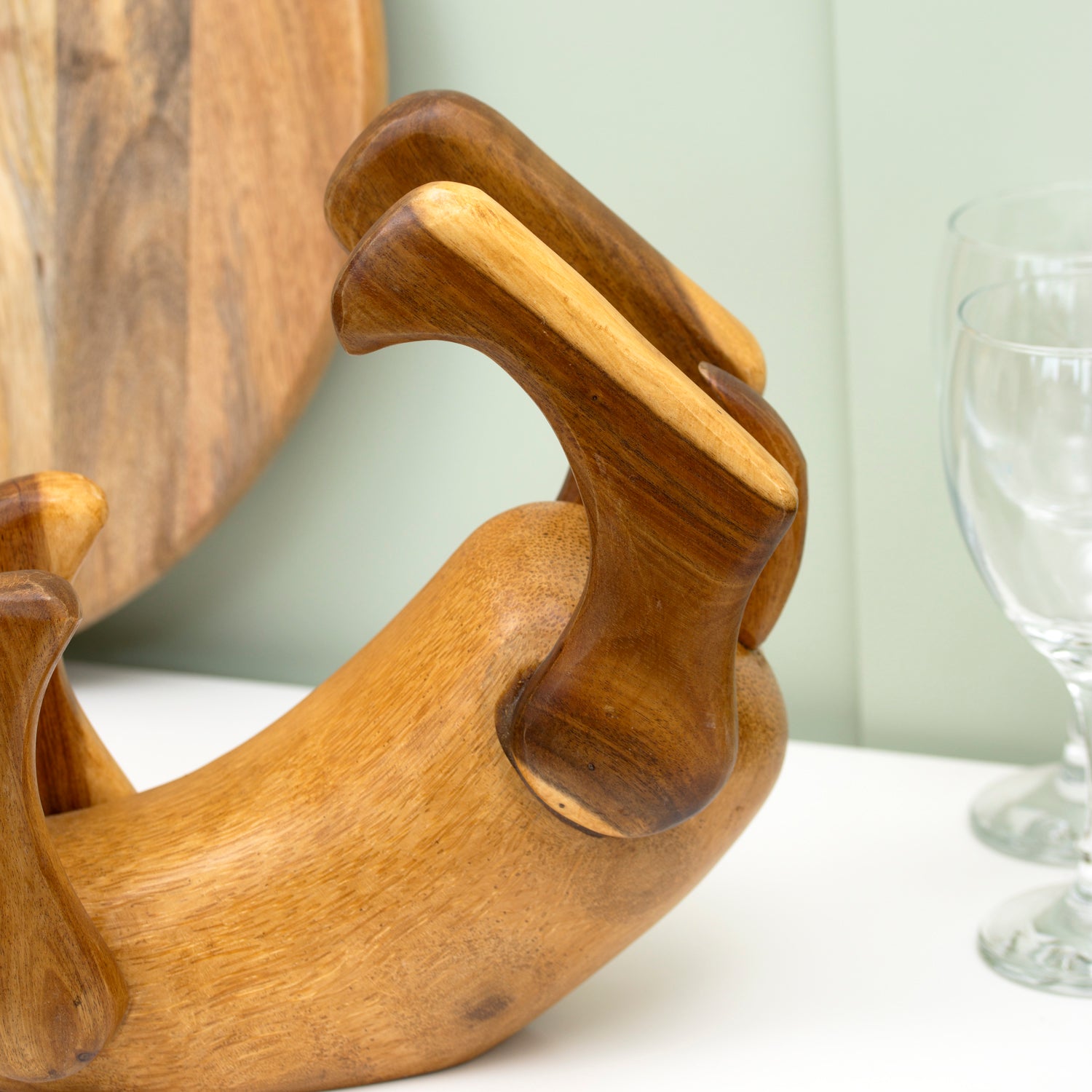 Rustic Drunken Dog Wine Bottle Holder