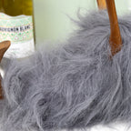 Grey Fluffy Drunken Duck Wine Bottle Holder