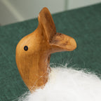 White Fluffy Drunken Duck Wine Bottle Holder