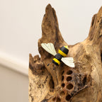 Teak Root Bee Hotel Sculpture