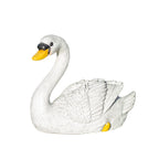White Gracious Swan Garden Ornament