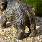 Aged Gold Trunk Up Elephant Garden Sculpture