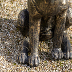 Bronze-Gartenhasen-Ornamente, 2er-Set