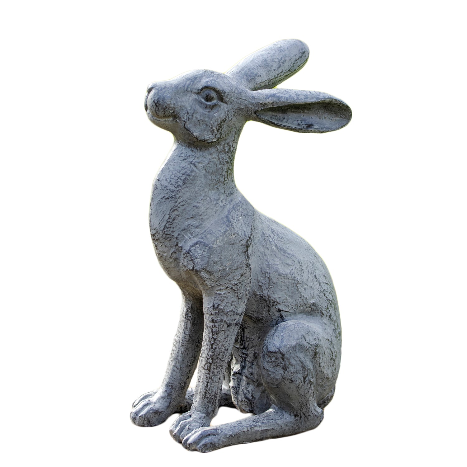 Antique Grey Garden Alert Hare Ornament