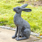 Antique Grey Garden Alert Hare Ornament