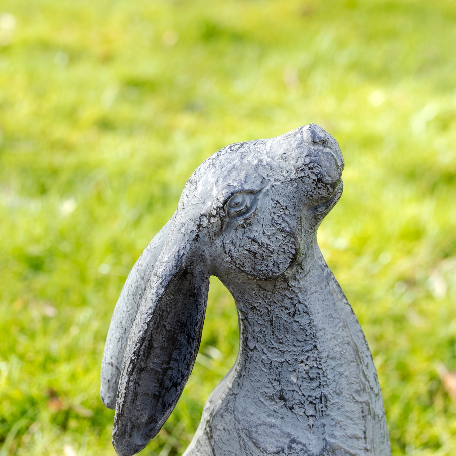 Antique Grey Garden Moongazing Hare Ornament