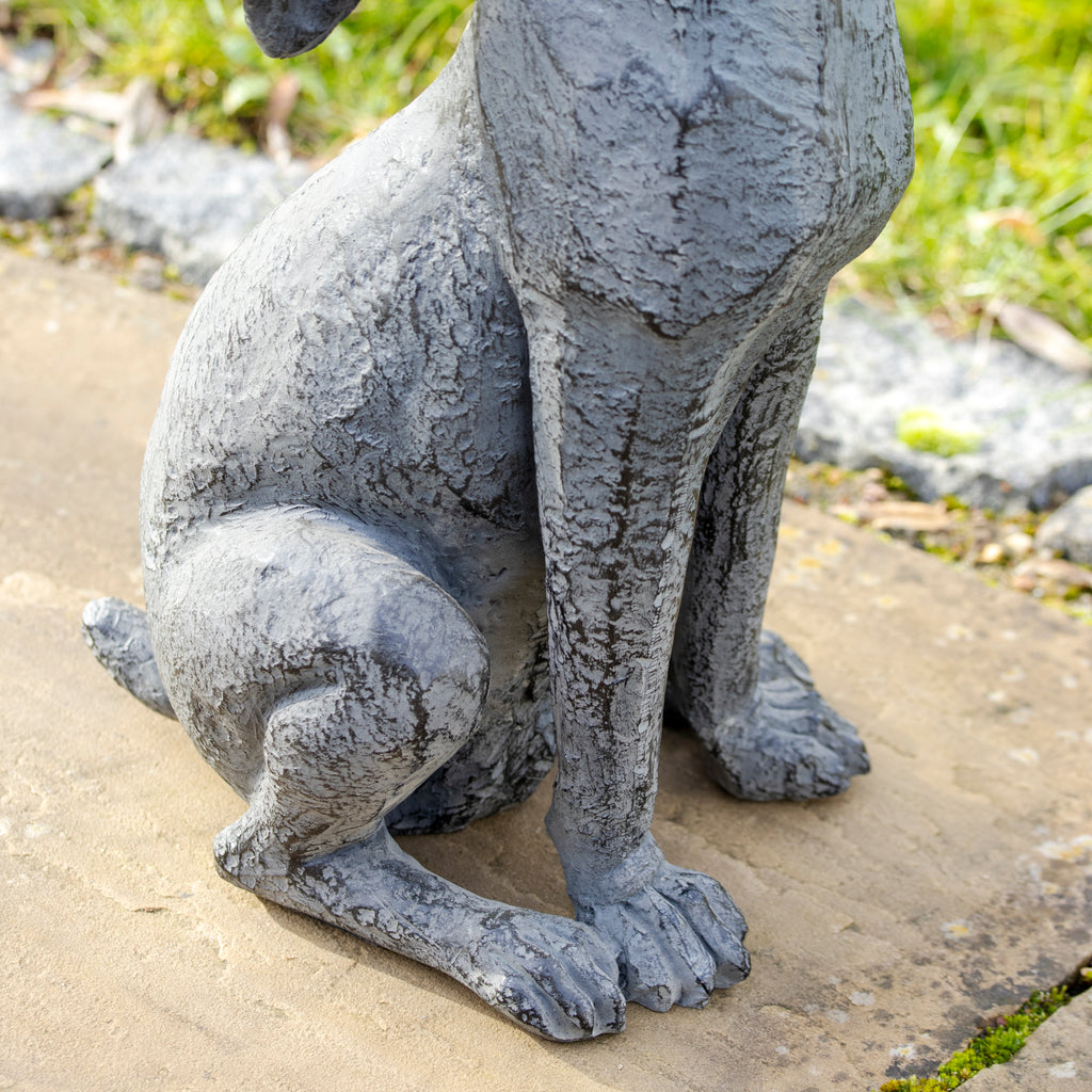 Antique Grey Garden Moongazing Hare Ornament