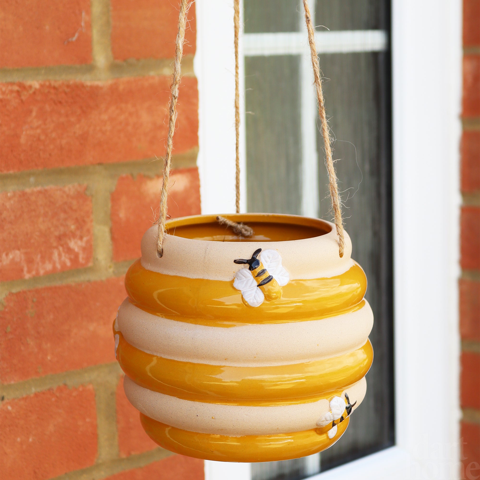 Yellow Beehive Hanging Planter