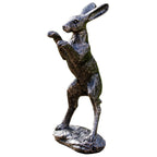 Bronze Boxing Hare Garden Ornament B