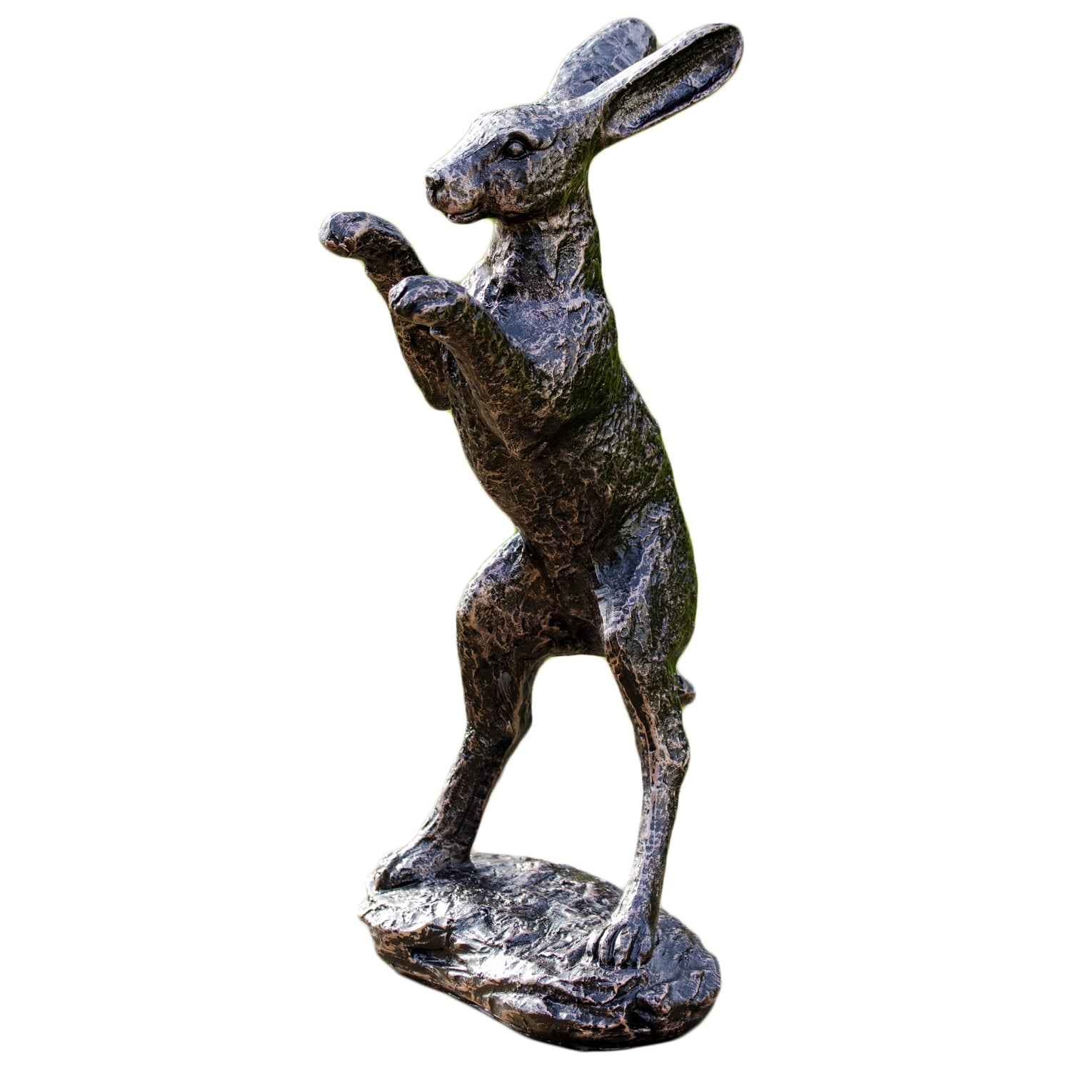 Bronze Boxing Hare Garden Ornament B