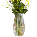 Tall Ribbed Recycled Glass Vase