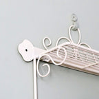Triple Scroll Wall Shelf With 3 Hooks