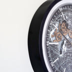Industrial World Map Cog Wall Clock