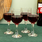 Set Of 4 Tulip Stemmed Wine Glasses