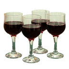 Set Of 4 Tulip Stemmed Wine Glasses