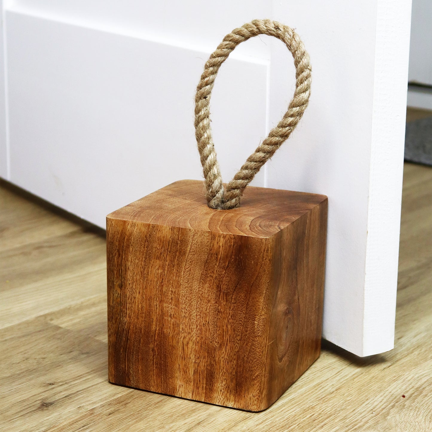 Mango Wood Block Doorstop