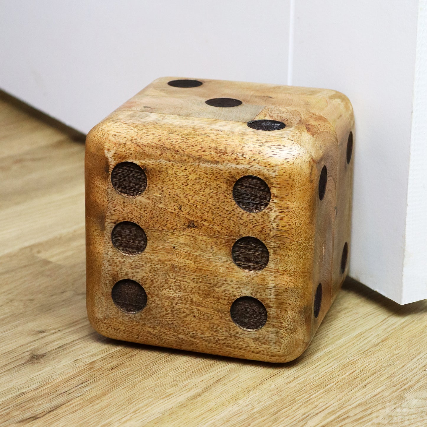 Mango Wood Dice Doorstop