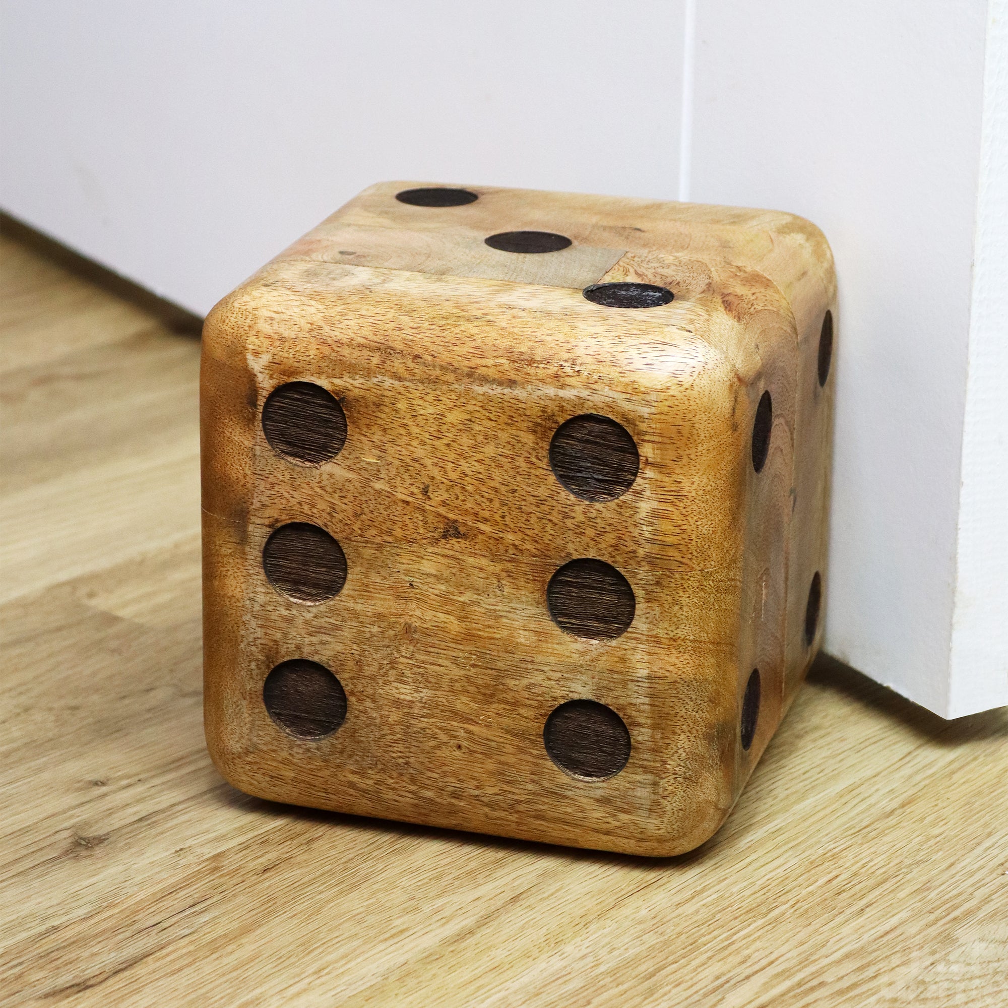 Mango Wood Dice Doorstop
