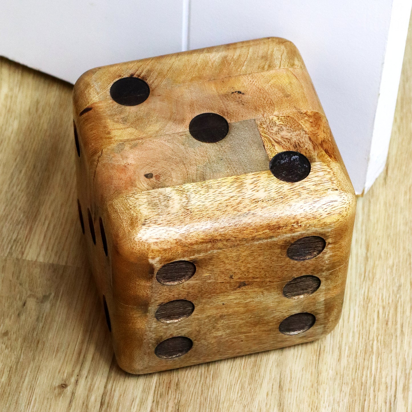 Mango Wood Dice Doorstop