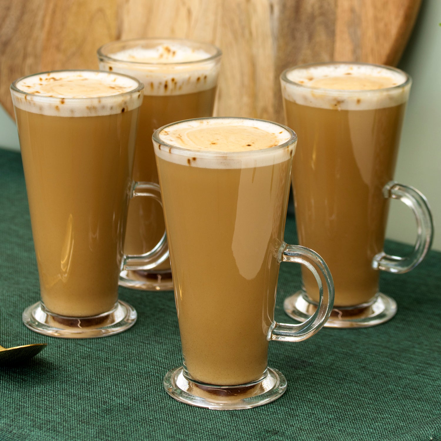 Set Of 4 Tall Latte Glasses
