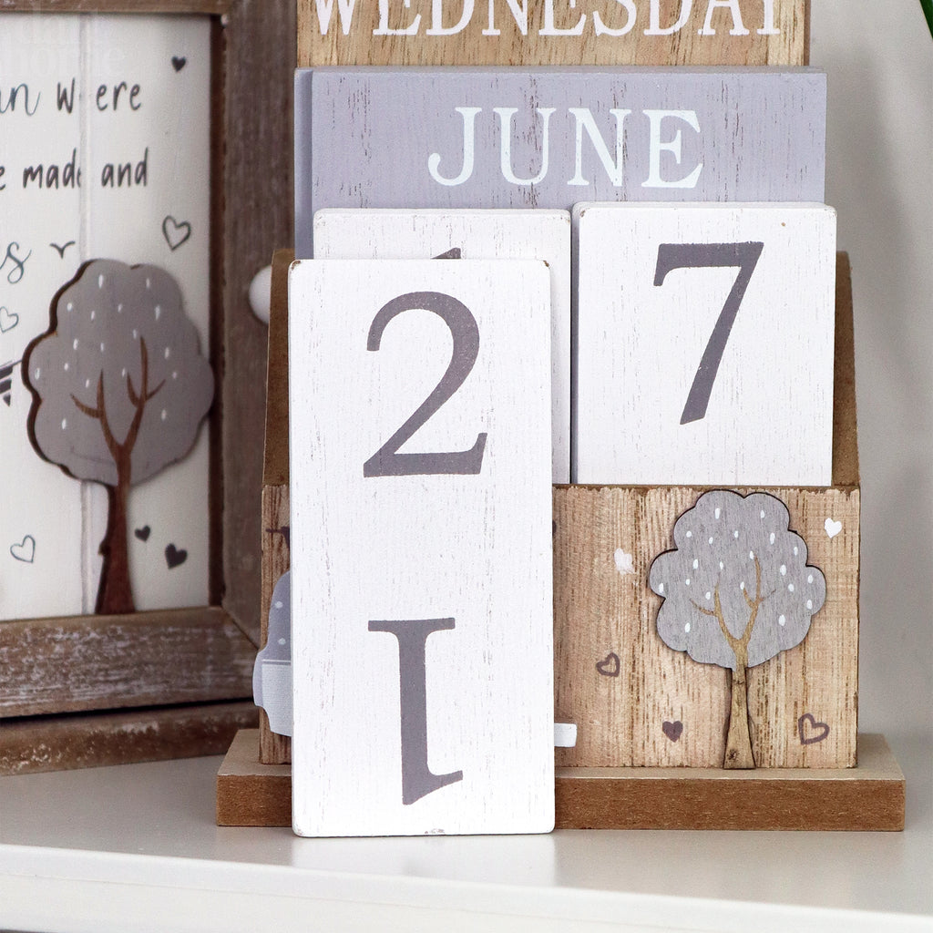 Wooden Country Caravan Perpetual Calendar B