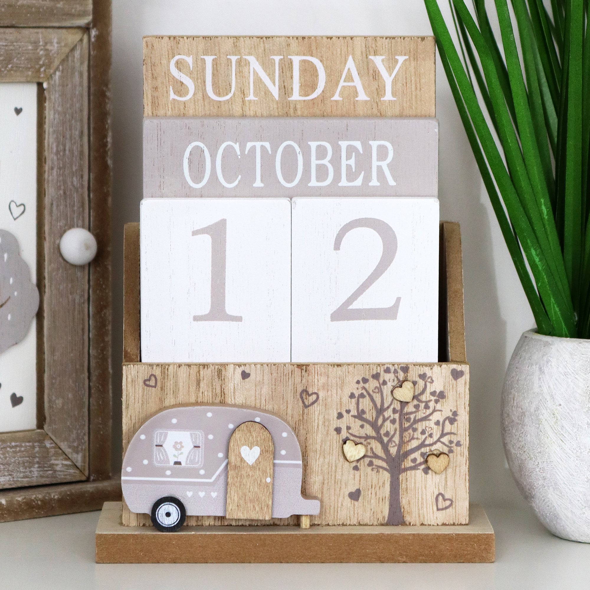 Wooden Country Caravan Perpetual Calendar
